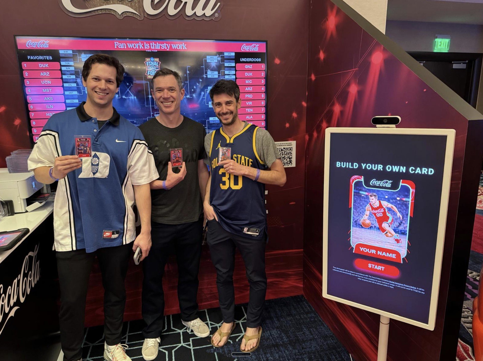 Interactive Coca-Cola trading-card activation at The Cosmopolitan