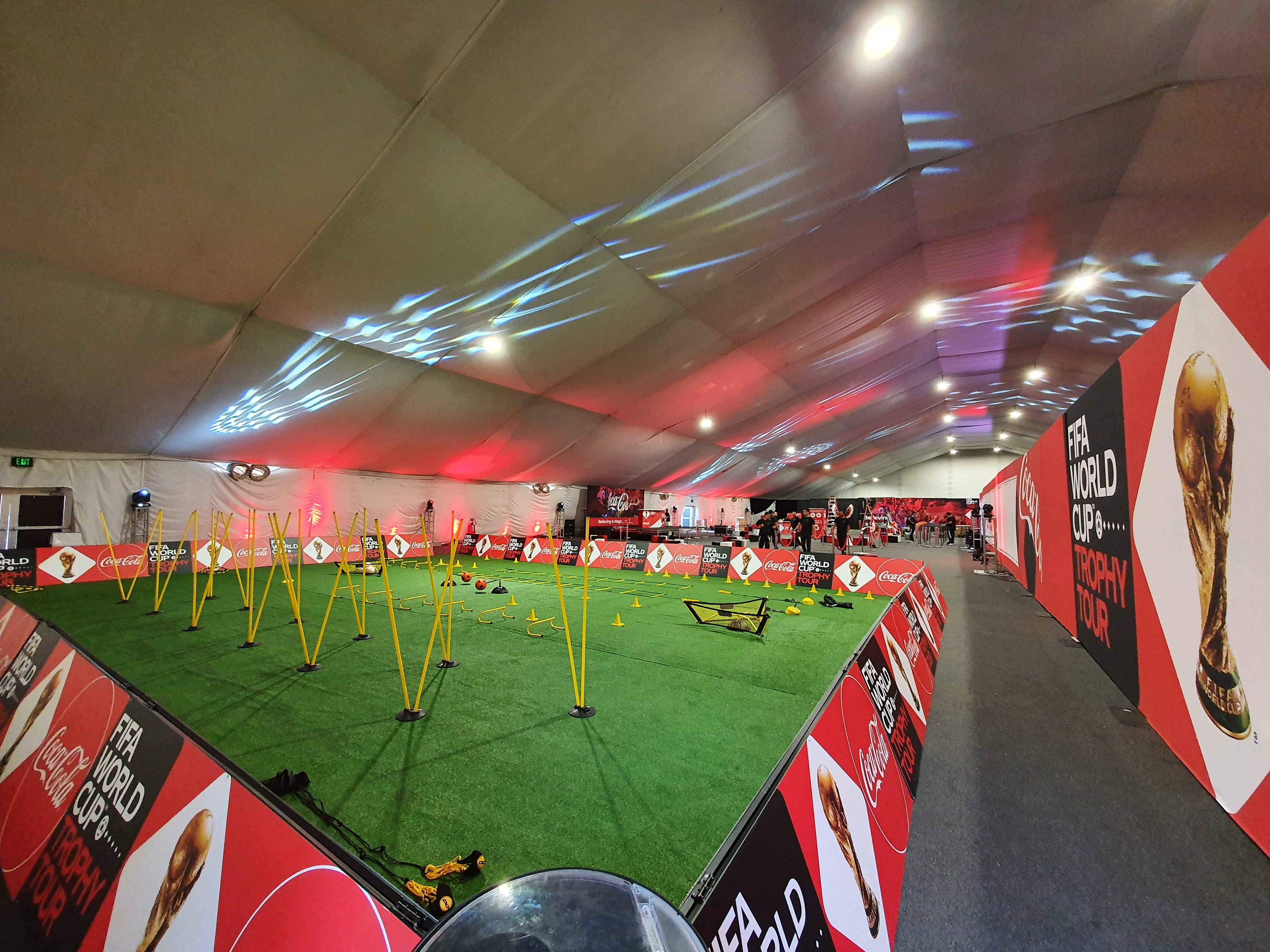 FIFA World Cup Trophy Tour training field for Coca-Cola