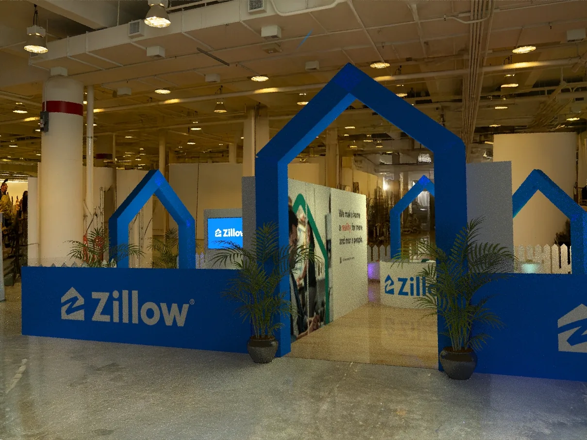 3D render, Zillow tradeshow booth